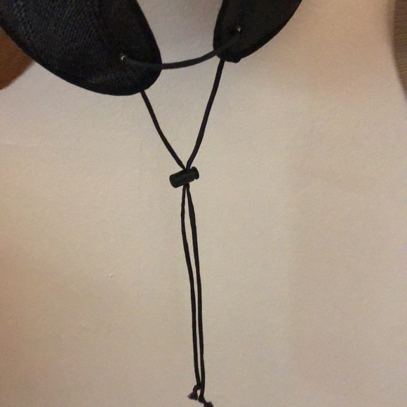 Brookes Boswell BLACK visor in panama straw - Picture 4 of 4